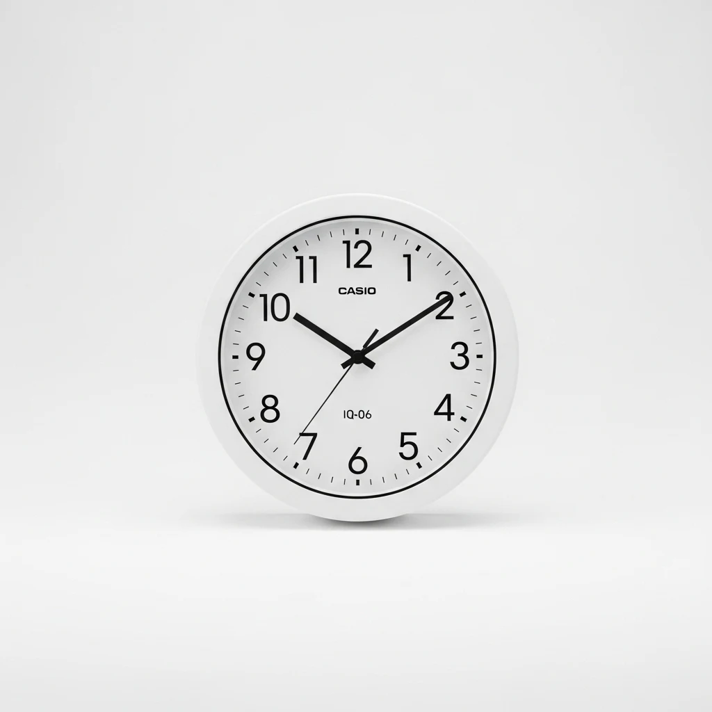 Casio IQ-06 round analog clock image 2