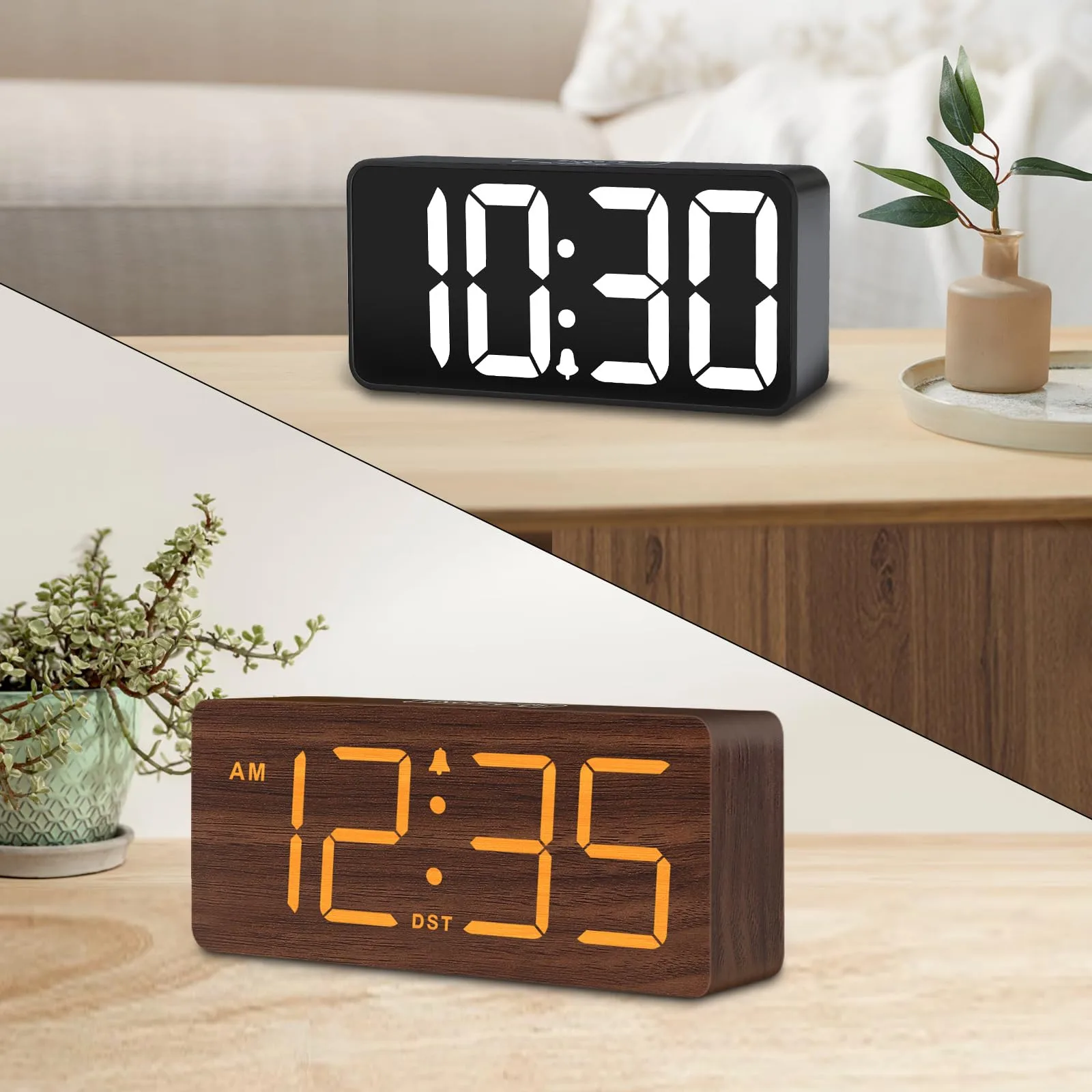 DreamSky large LCD wall clock image 2