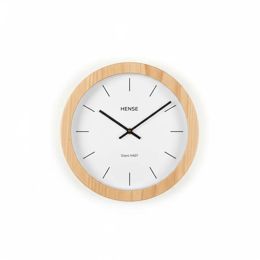 Hense HA07 wooden silent clock
