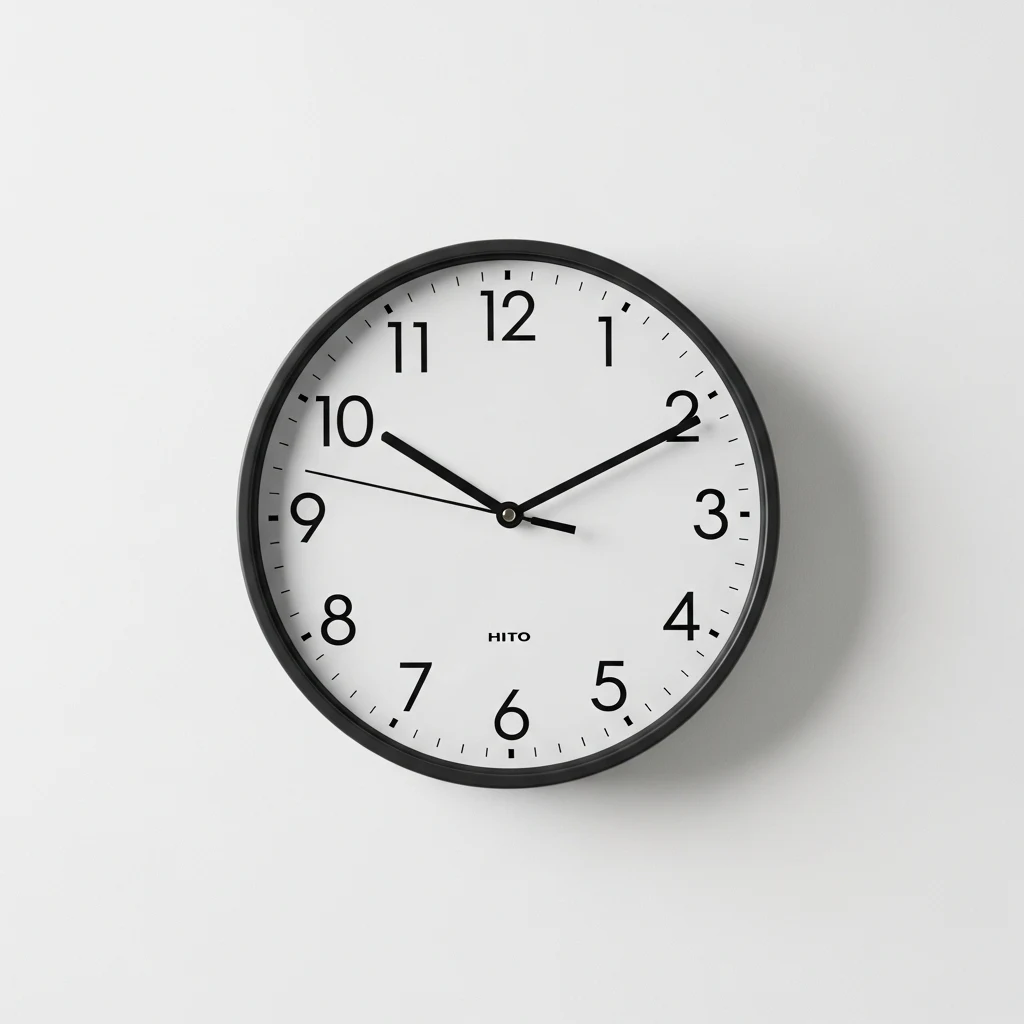 Hito silent sweep wall clock image 3