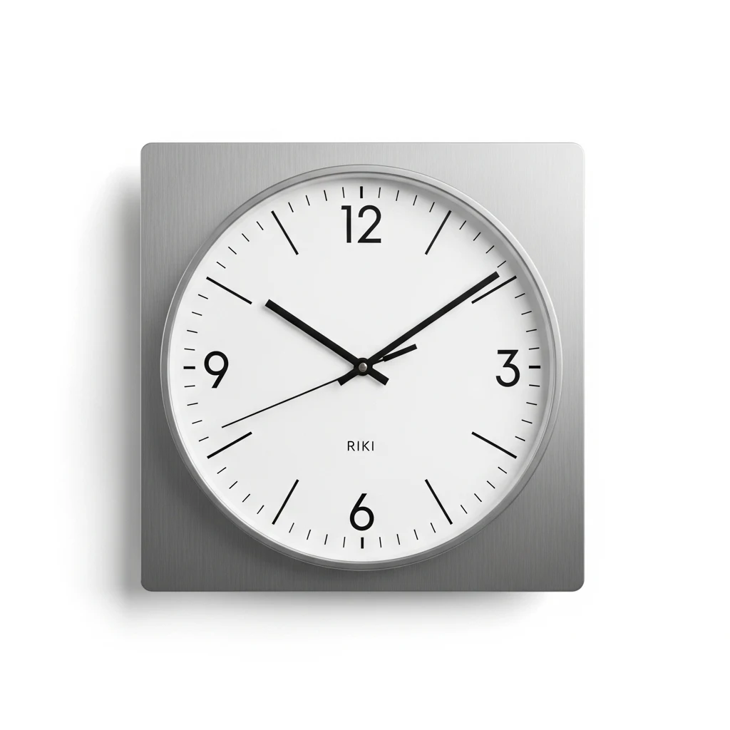 Lemnos Riki steel wall clock image 2