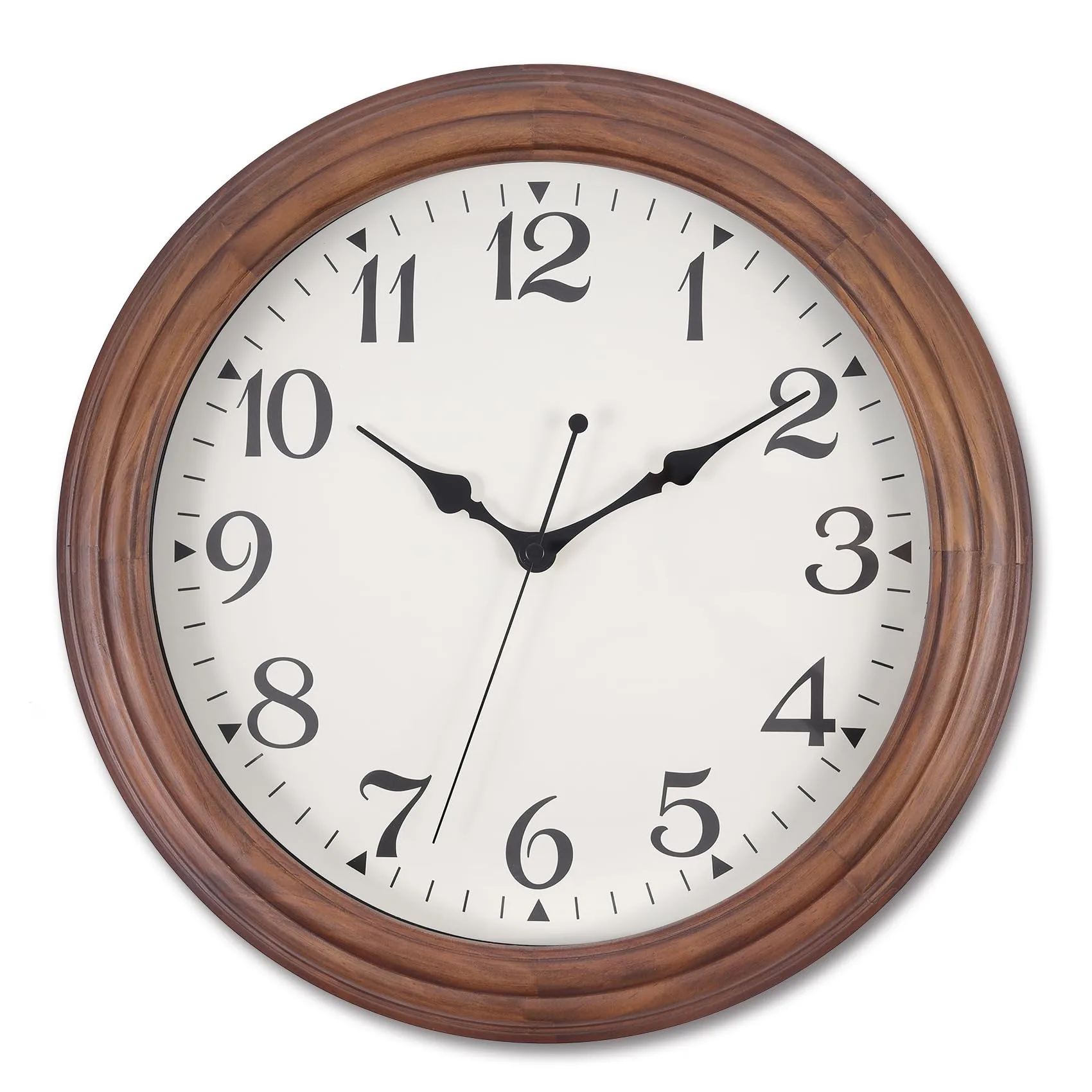 LINGWEI silent wooden wall clock image 3