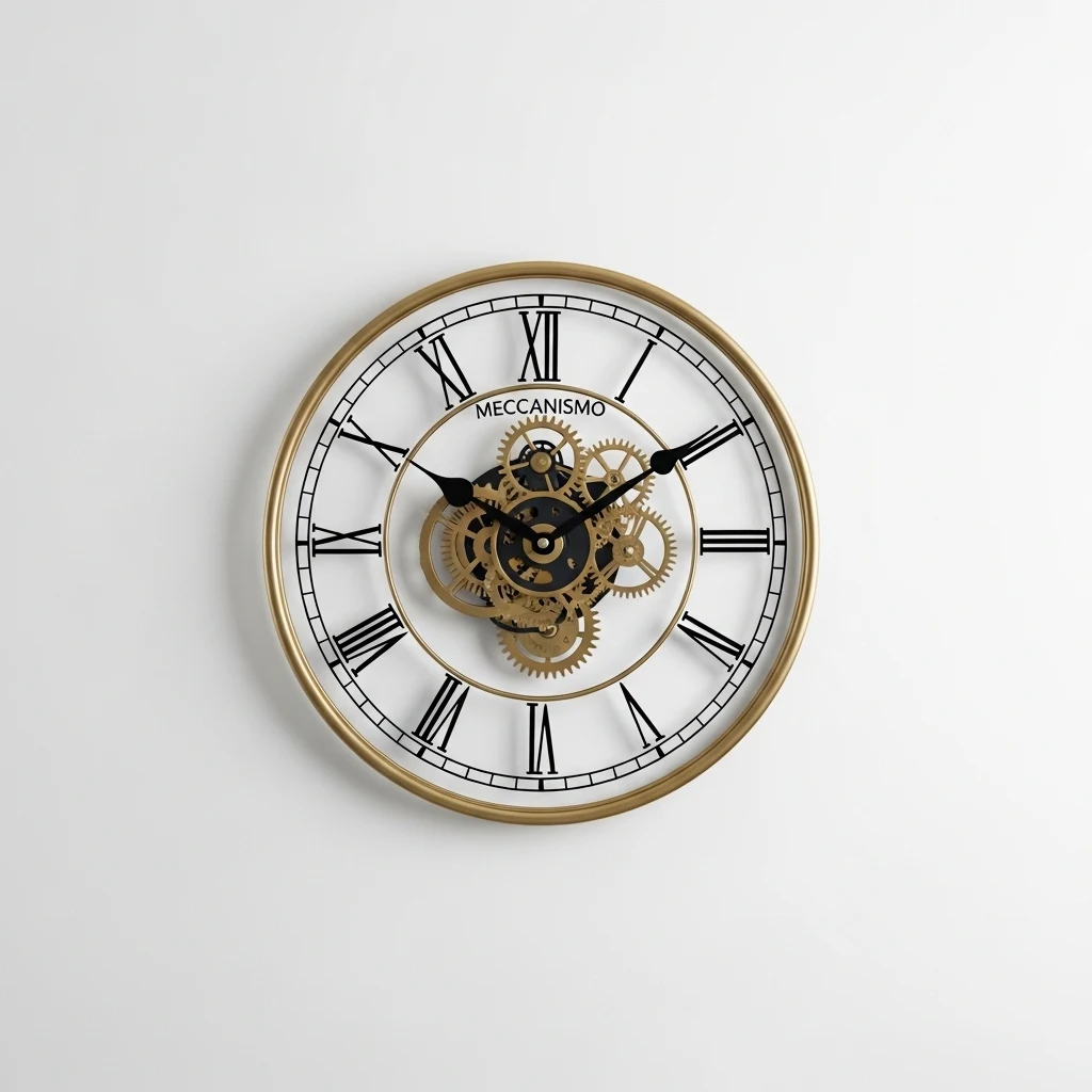 Meccanismo Exacto skeleton wall clock