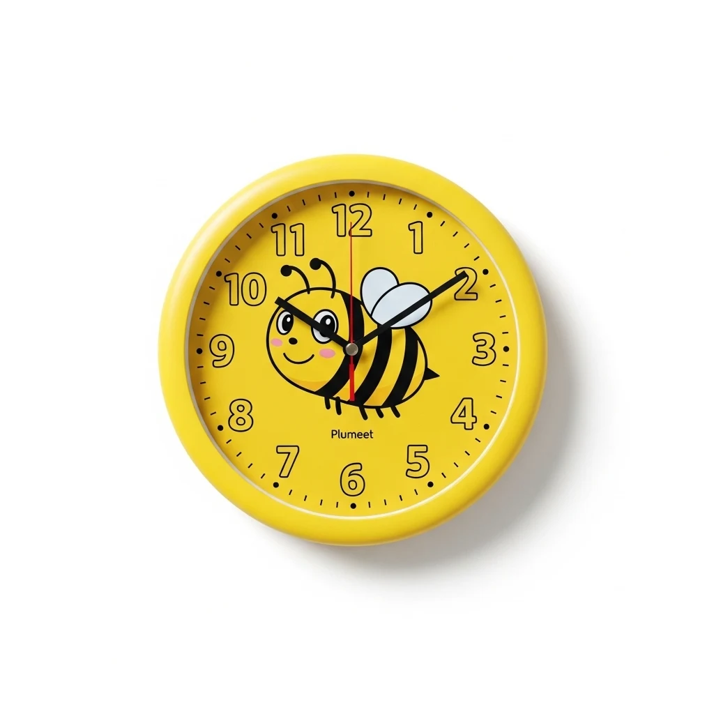 Plumeet kids cartoon wall clock image 2
