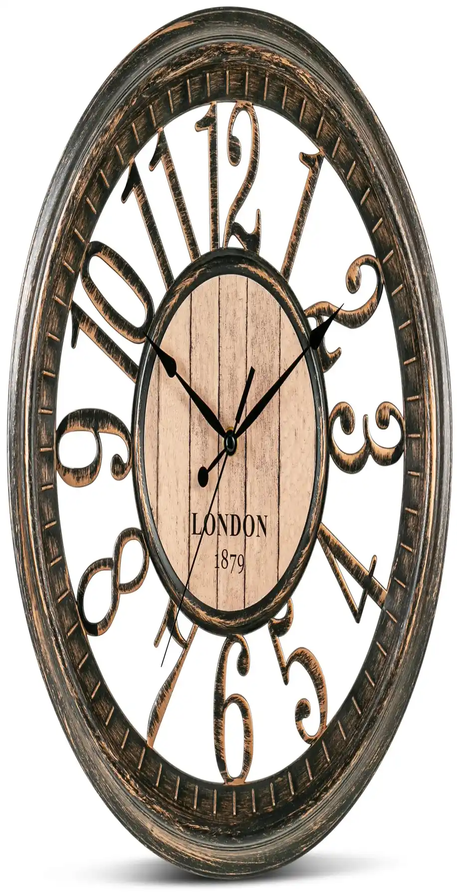 Tebida rustic wood wall clock image 2