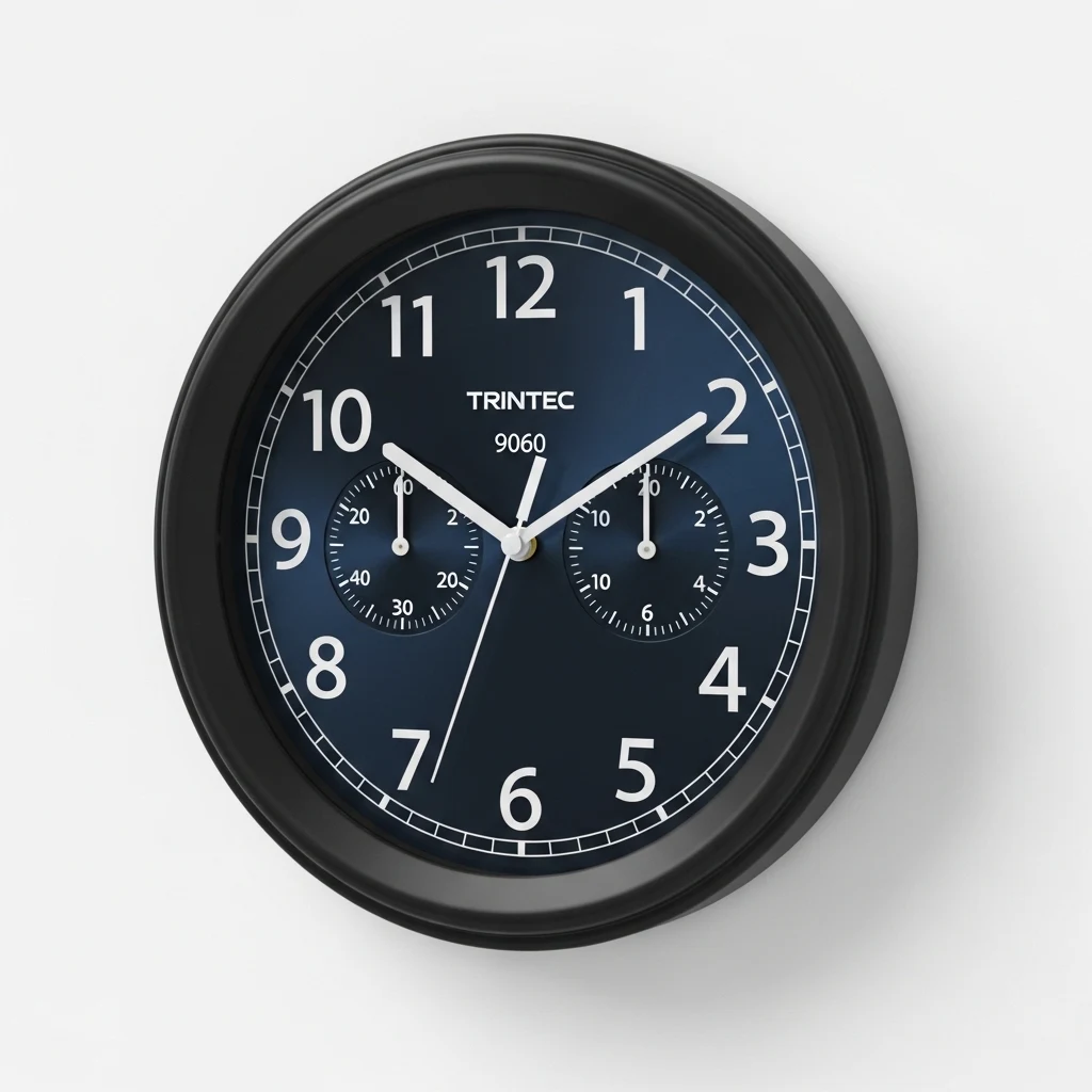 Trintec 9060 dual time wall clock