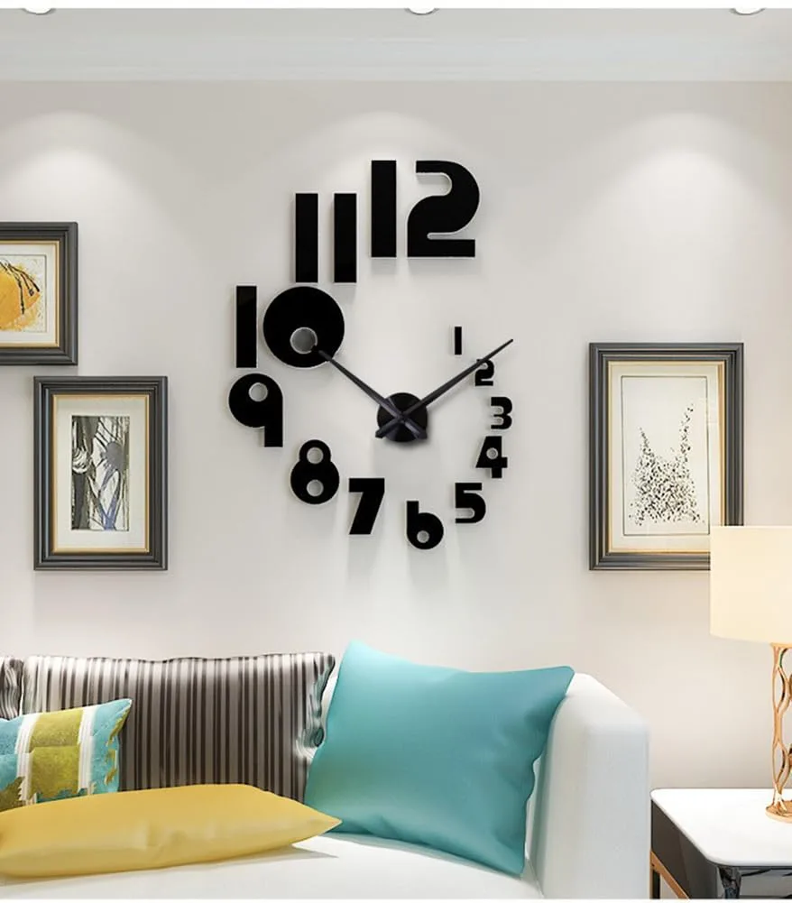 Trompe L'oeil mirror surface clock