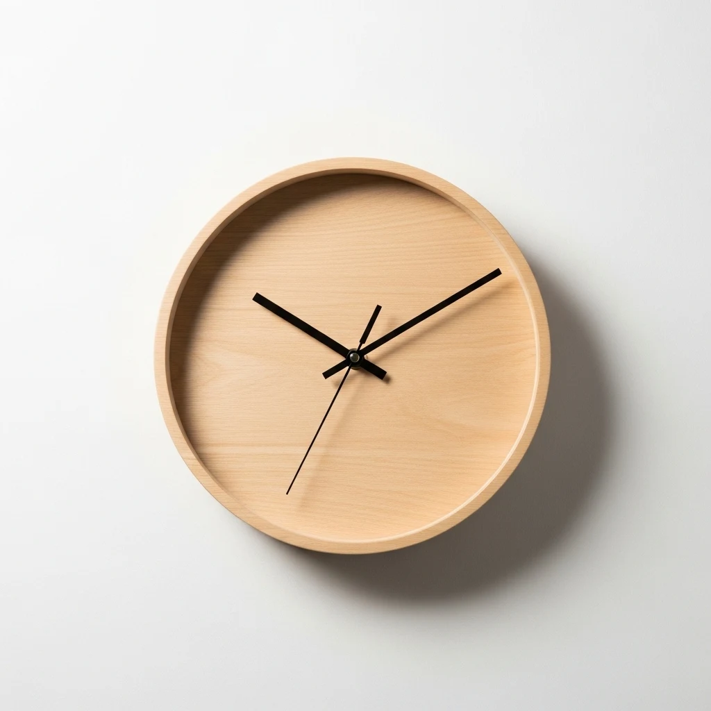 Umbra띠Circle wood wall clock