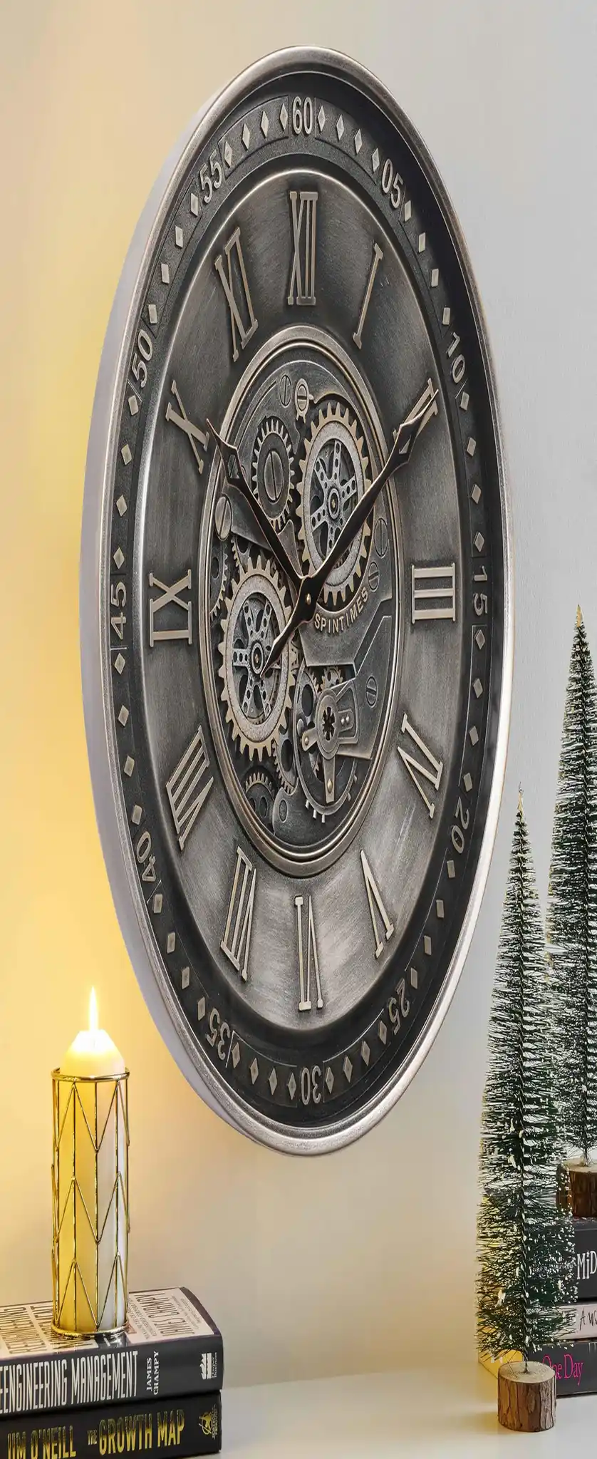 Vangold metal gear wall clock