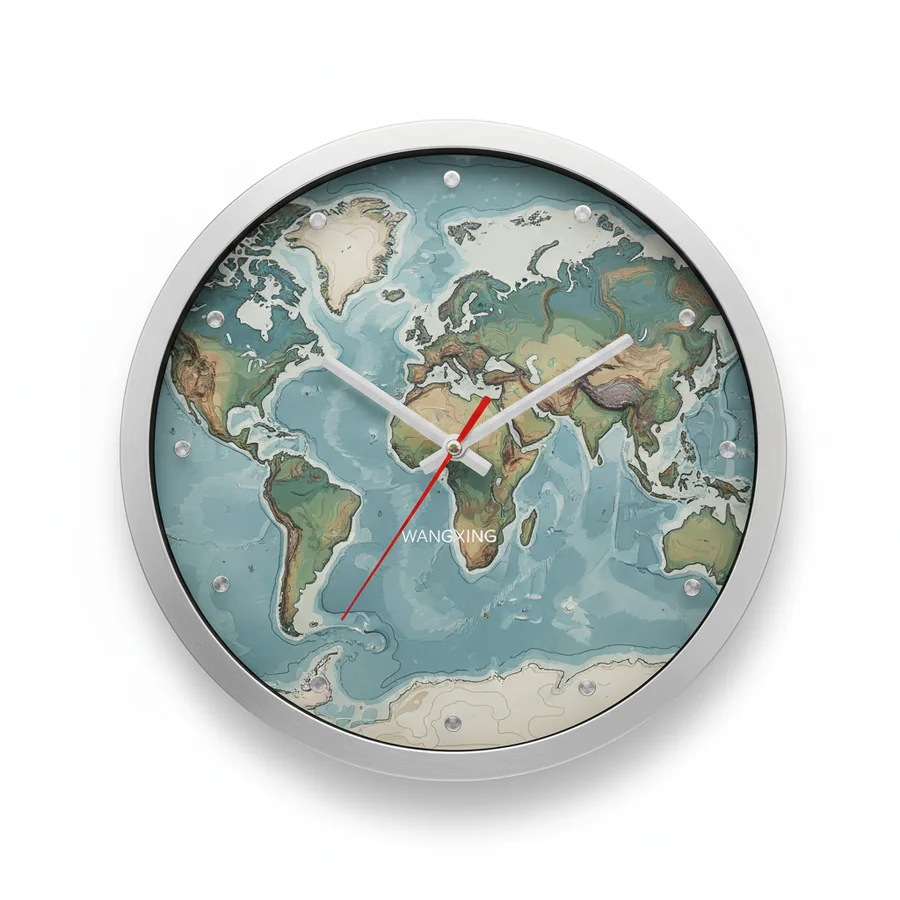 WANGXING creative map wall clock